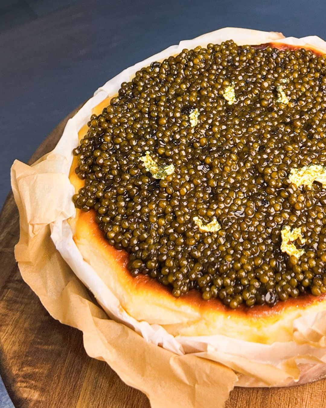 Creamy Basque Cheesecake With Caviar - Image 3